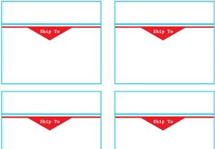 shipping label template 01